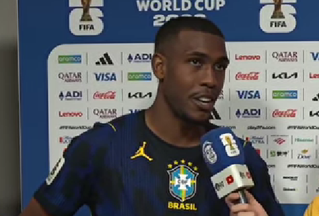 Rayan revela nervosismo em estreia na Copa do Mundo: 'Perna tremendo'