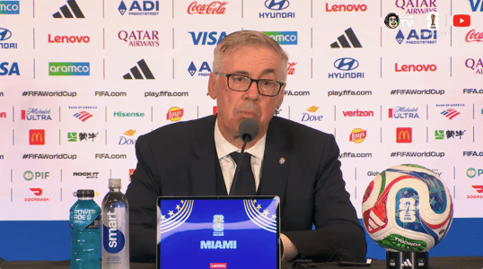Carlo Ancelotti, técnico da Seleção brasileira, em entrevista coletiva na Copa do Mundo