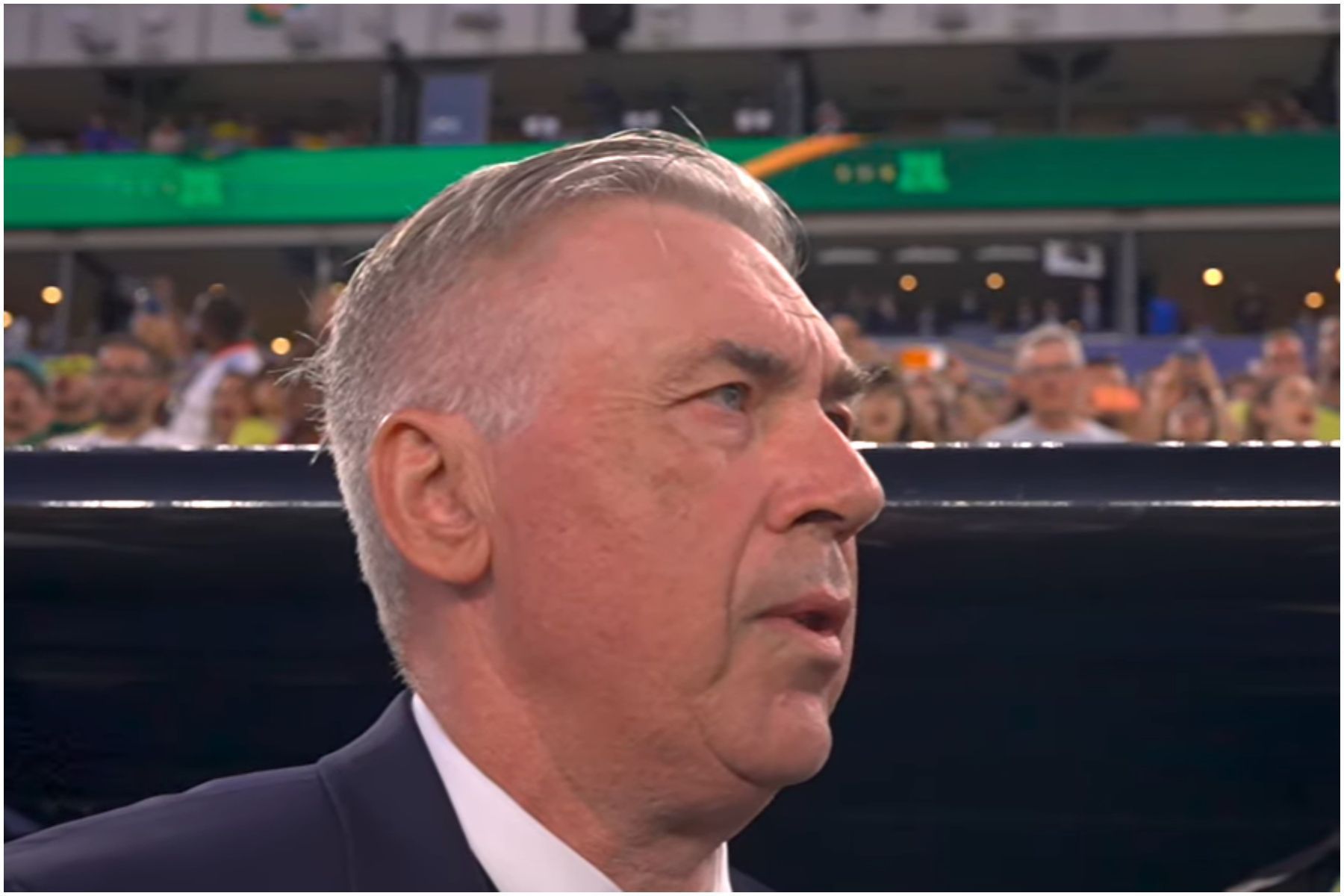 Brasil x Haiti: Ancelotti canta hino nacional antes de jogo da Copa do Mundo