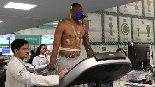 Carlos Miguel faz testes físicos no Palmeiras • Cesar Greco/Palmeiras