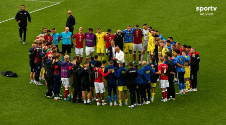 Amistoso entre Dinamarca e Ucrânia foi interrompido após Eriksen passar mal em campo