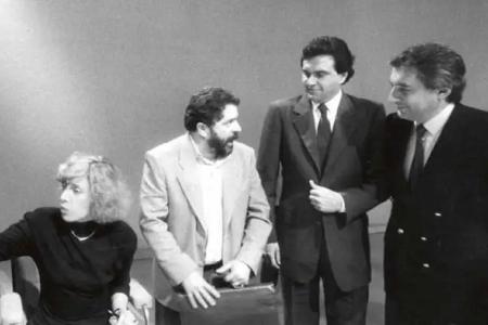 Debate da eleição presidencial de 1989 com Caiado ao lado de Lula • Jorge Araújo/Folhapress