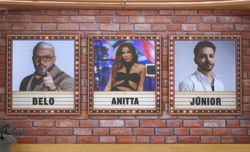 Belo (mentor), Anitta (conselheira) e Junior (mentor)