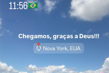 Virginia registra chegada aos Estados Unidos • Reprodução | Redes Sociais