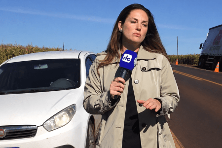 Repórter da Record escapou por pouco de atropelamento