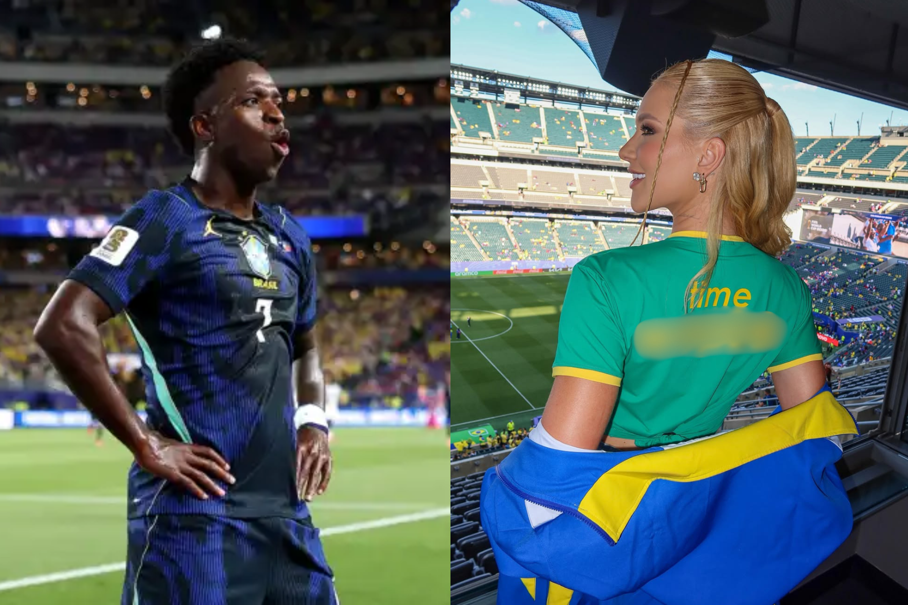 Vini Jr faz gesto para Virginia durante partida e amplia rumores de volta