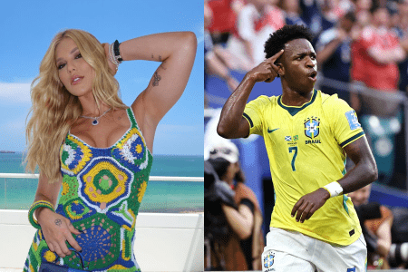 Virginia Fonseca esteve em jogo da Seleção Brasileira