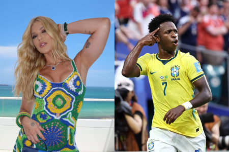 Virginia Fonseca esteve em jogo da Seleção Brasileira