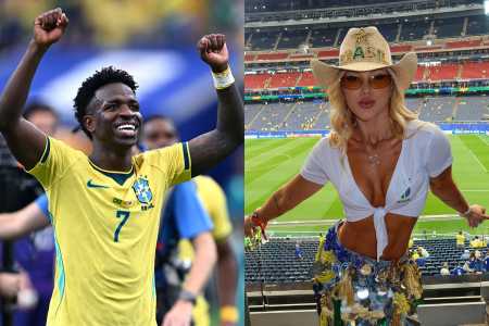 Vini Jr marcou presença em postagem de Virginia