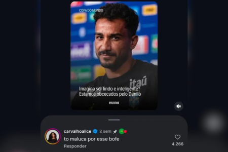 Alice Carvalho manifesta interesse por Danilo &bull; Reprodu&ccedil;&atilde;o | Redes Sociais