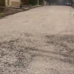 Forte chuva de granizo deixa cenário similar a neve em Barbacena