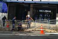 Gradis são instalados em frente à sede provisória do Colégio João XXIII