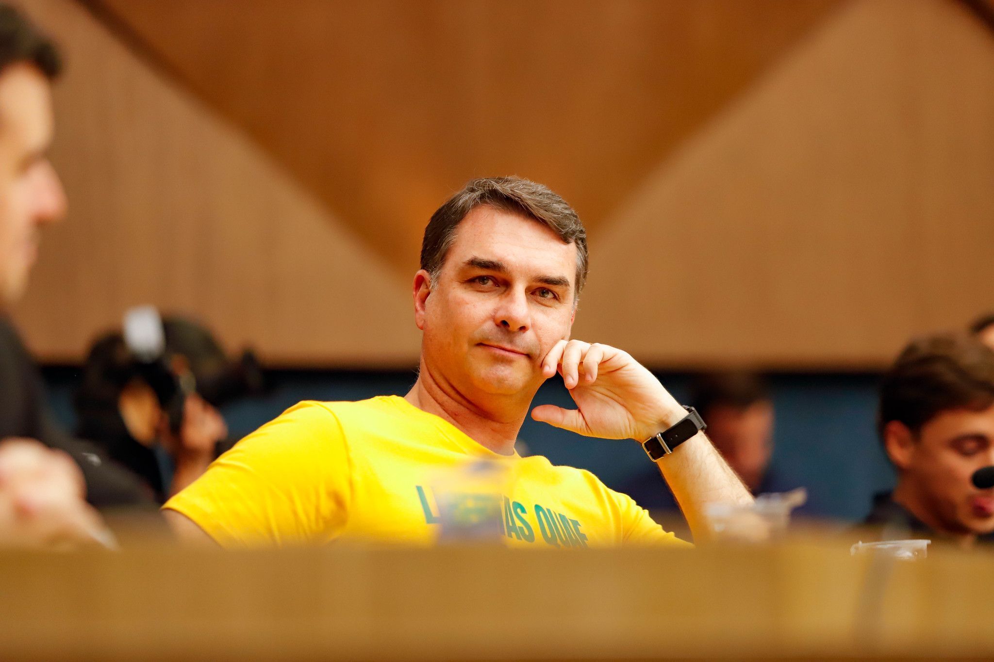 Flávio Bolsonaro diz que se apresentou como 'futuro presidente do Brasil' para Trump