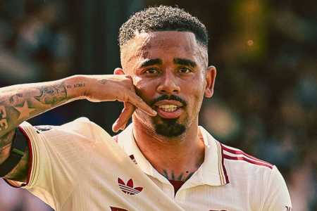 Gabriel Jesus foi campeão inglês pelo Arsenal
