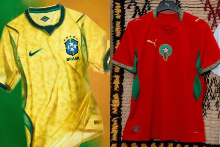 Uniformes utilizados pela Seleção Brasileiro e Marroquina para a Copa do Mundo de 2026