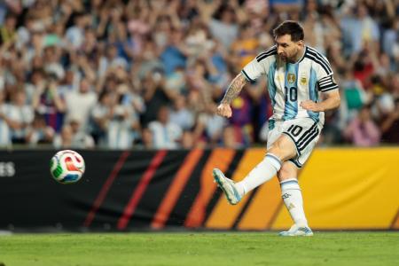 Messi em ação pela Argentina antes da Copa do Mundo de 2026