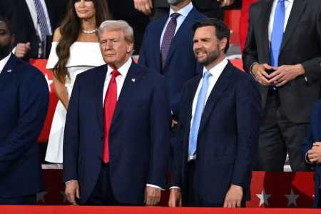 Presidente e vice-presidente dos Estados Unidos, Donald Trump e JD Vance