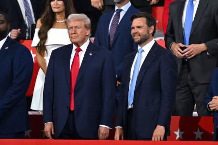 Presidente e vice-presidente dos Estados Unidos, Donald Trump e JD Vance