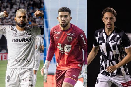 Gabigol, Leo Aragão e Ian Luccas são três dos jogadores emprestados pelo Cruzeiro atualmente • Raul Baretta/ Santos FC; Fabiano Rateke/Avaí ; Rapha Marques/Athletic