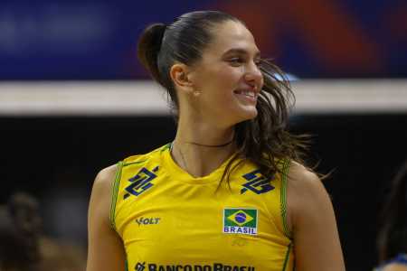 Julia Kudiess na primeira semana de VNL em Brasília