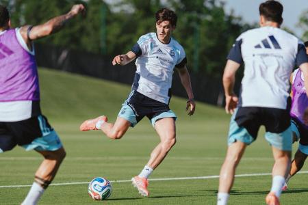 Balerdi em treinamento da Seleção Argentina