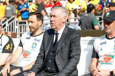 Carlo Ancelotti durante Brasil x Egito