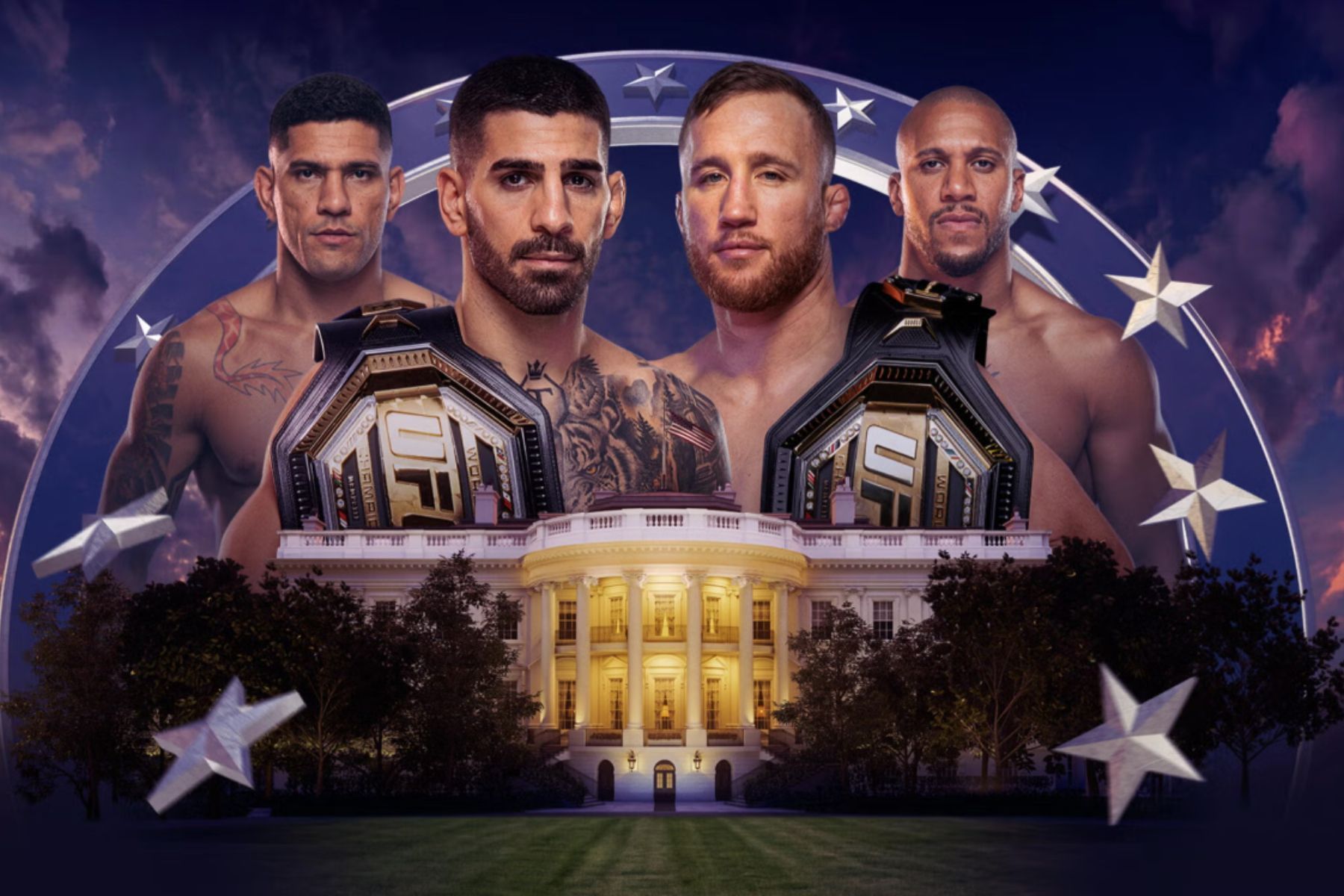 Poatan enfrenta Ciryl Gane pelo cinturão dos pesados; o card do UFC Freedom 250
