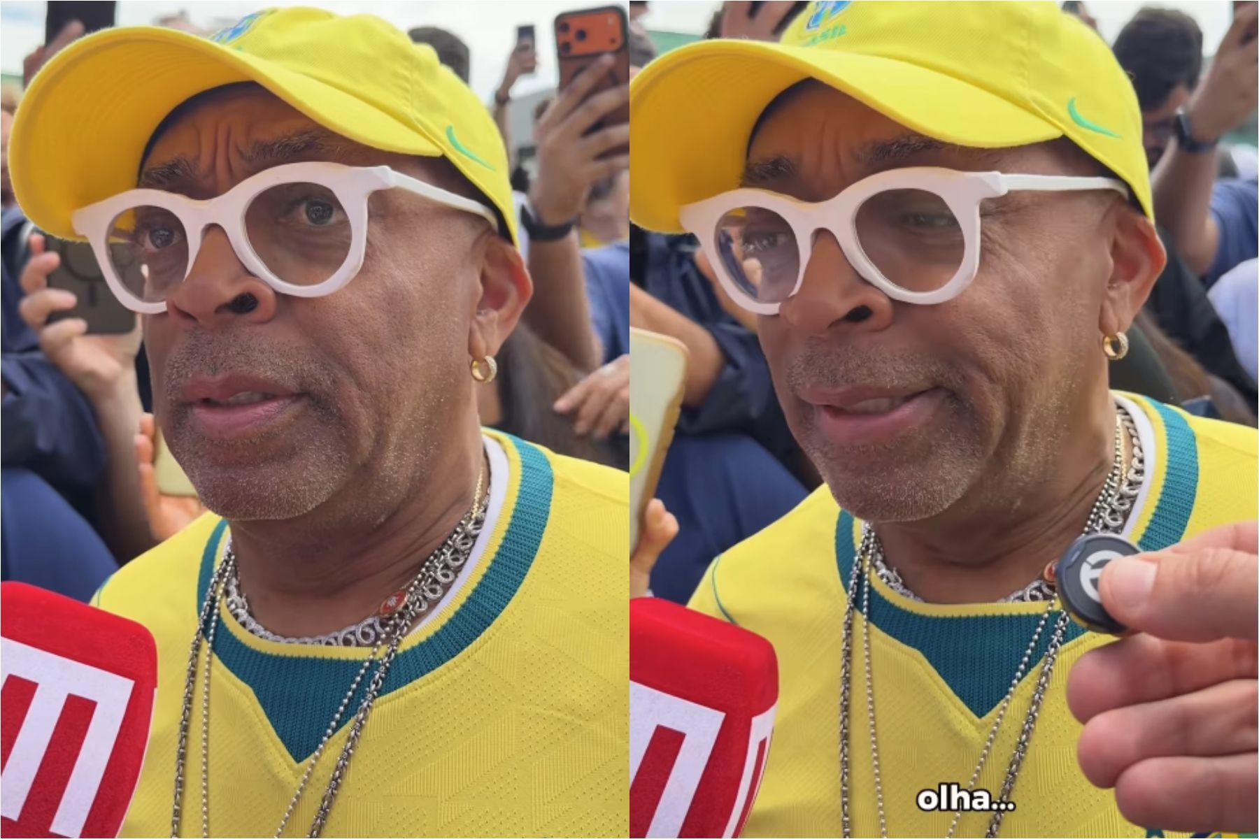 Astro de Hollywood vê treino da Seleção, revela torcida e diz: 'Neymar é meu amigo'