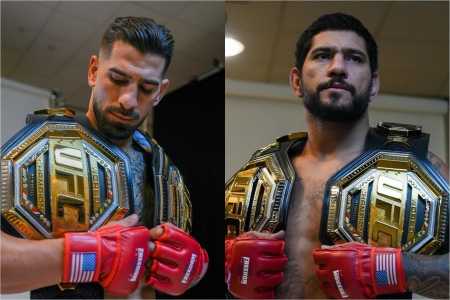 Ilia Topuria e Alex Poatan, estrelas do UFC da Casa Branca