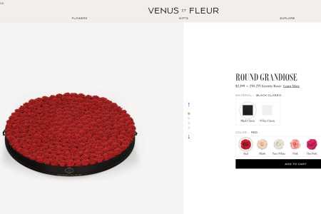 Buquê de rosas recebido por Virginia • Reprodução/Venus et Fleur