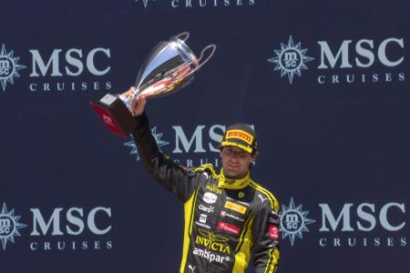 Rafael Câmara conquistou neste domingo (14) sua primeira vitória na Fórmula 2