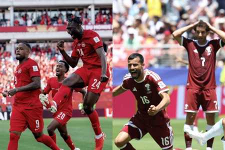 Seleções do Canadá e Catar pela Copa do Mundo de 2026