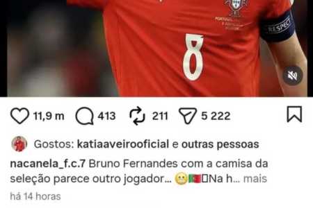 Irmã de Cristiano Ronaldo curte publicação criticando o meia Bruno Fernandes