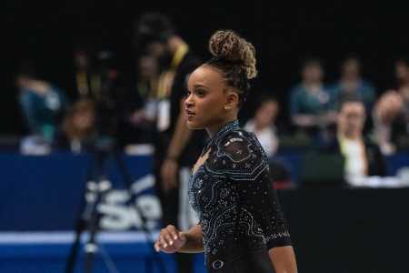 Rebeca conquistou a medalha de prata no Pan-Americano de Ginástica Artística
