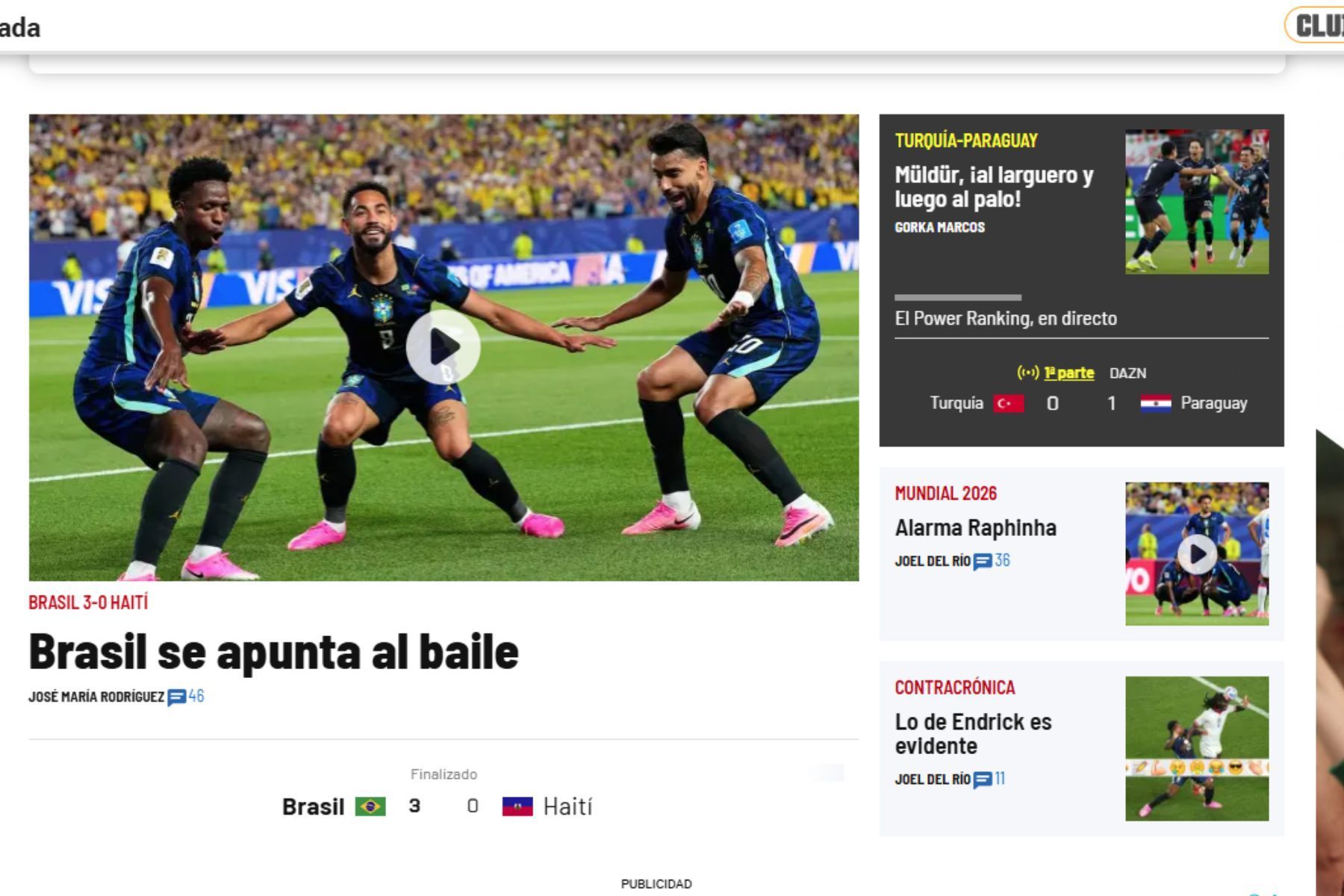 'Finalmente um camisa 9': imprensa estrangeira repercute vitória do Brasil na Copa