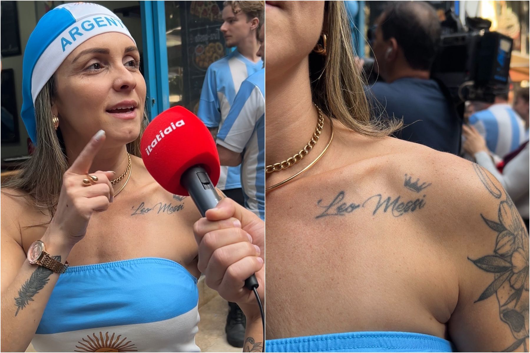 Maranhense 'argentina' tem tatuagem de Messi e acompanha jogos da Copa do Mundo em BH