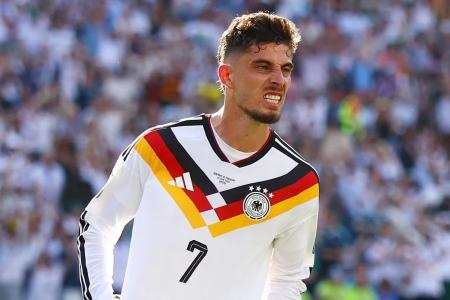 Kai Havertz comemora gol da Alemanha sobre o Paraguai na Copa do Mundo • Fifa/Divulgação