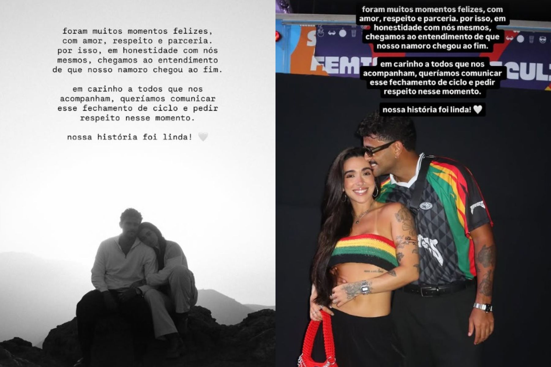 Lucas Pizane e Giovanna Lima, ex-BBBs 24, anunciam fim do namoro