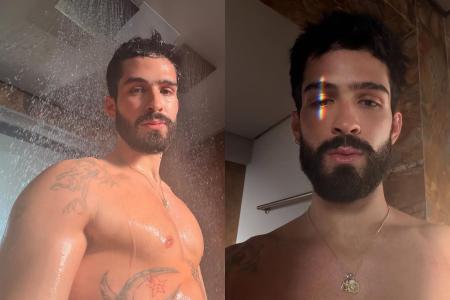João Guilherme publica fotos no banho