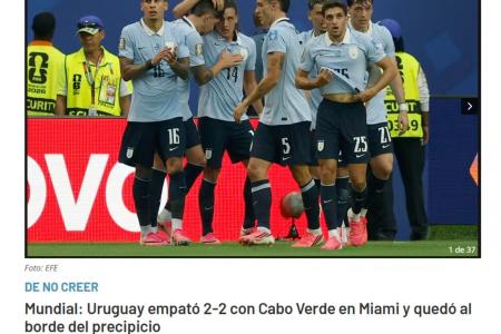 Imprensa uruguaia reage ao empate com Cabo Verde • Reprodução