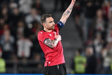Guram Kashia em despedida pela seleção da Geórgia