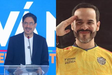 Na foto, Iván Cepeda e Abelardo de la Espriella • Reprodução