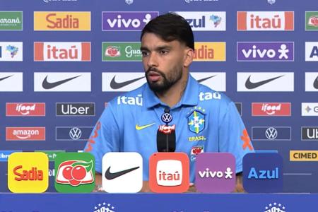 Lucas Paquetá em entrevista coletiva durante a Copa do Mundo