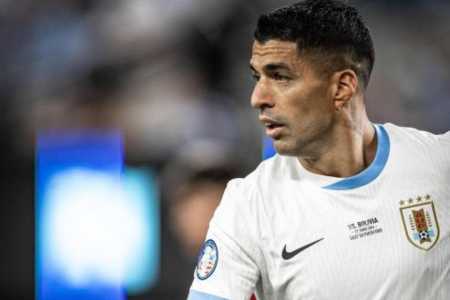 Luis Suárez em campo pelo Uruguai