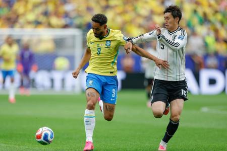 Matheus Cunha em ação na partida entre Brasil e Croácia