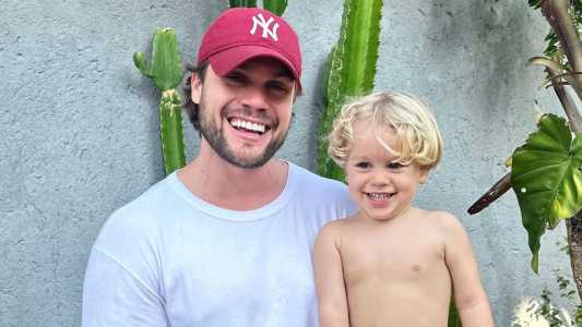 Breno Simões e o filho Theo