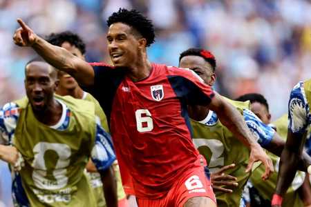 Kevin Pina marca o primeiro gol de Cabo Verde em uma Copa do Mundo
