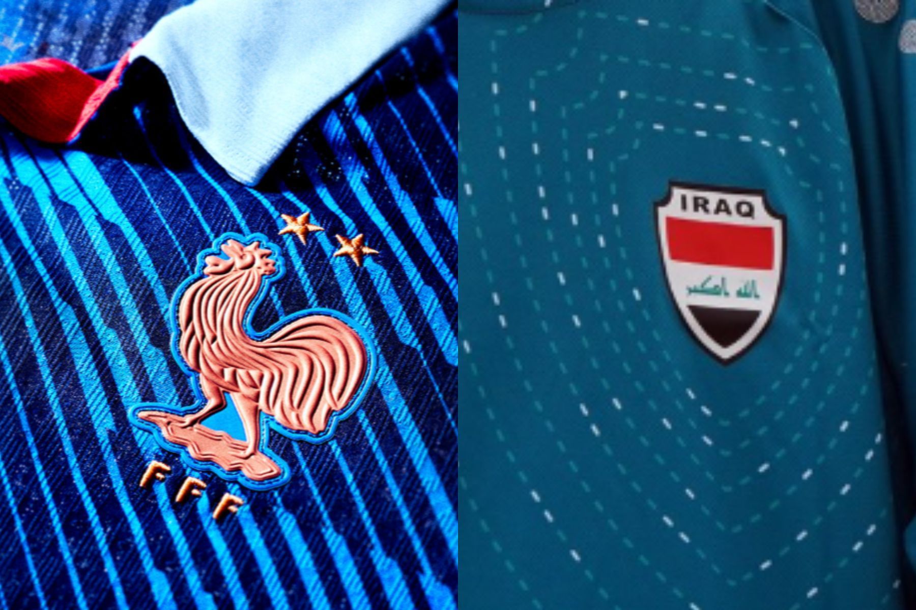 França x Iraque: veja os uniformes das seleções para o jogo da Copa do Mundo