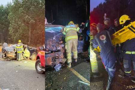 Uma das vítimas foi ejetada de um dos veículos