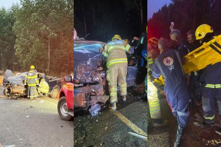 Uma das vítimas foi ejetada de um dos veículos